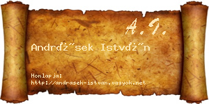 Andrásek István névjegykártya