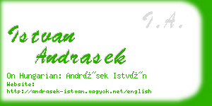 istvan andrasek business card